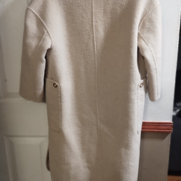Women's size small beige alpaca and Australian wool coat - Picture 3 of 7